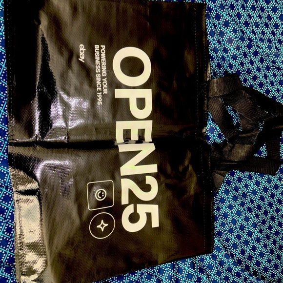 eBay Open 2025 30th Anniversary Logo Tote Bag New Large Black Reusable Shopping - Picture 6 of 9